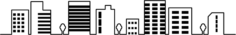 イラスト?ビルの並び